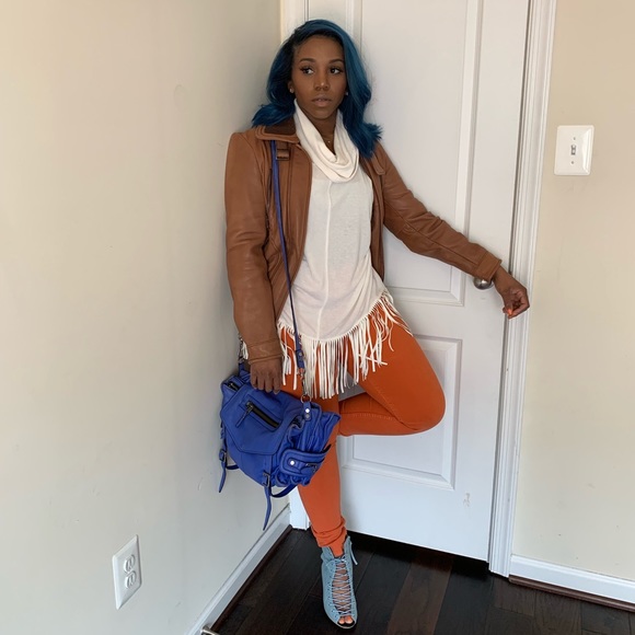 Orange stretch 7 for all man kind jeans - Picture 7 of 8